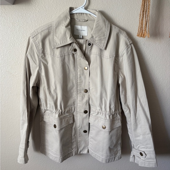 Beige Button-Up Jacket - Picture 2 of 4